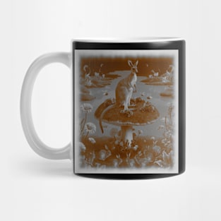 AI generated Kangaroo sitting on mushroom Mug